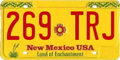 NM license plate 269TRJ