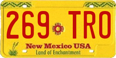 NM license plate 269TRO
