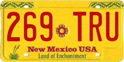 NM license plate 269TRU