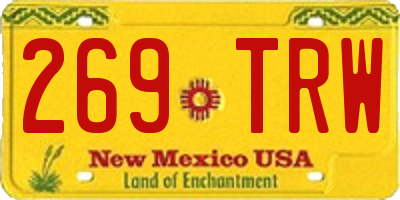 NM license plate 269TRW