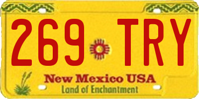 NM license plate 269TRY