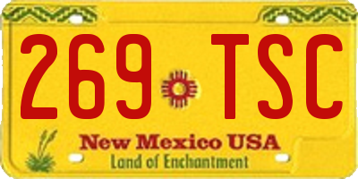 NM license plate 269TSC