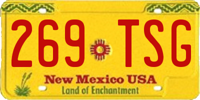 NM license plate 269TSG