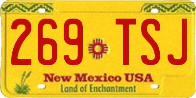 NM license plate 269TSJ