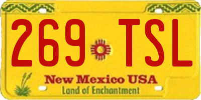 NM license plate 269TSL