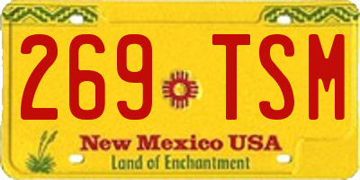 NM license plate 269TSM