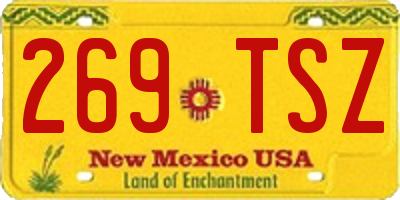 NM license plate 269TSZ