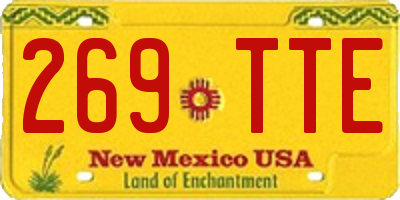 NM license plate 269TTE