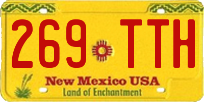 NM license plate 269TTH