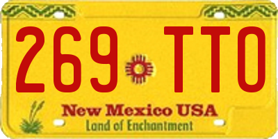 NM license plate 269TTO