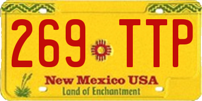 NM license plate 269TTP
