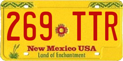 NM license plate 269TTR