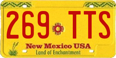 NM license plate 269TTS