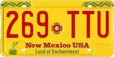 NM license plate 269TTU