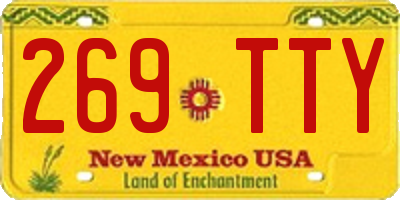 NM license plate 269TTY