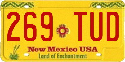 NM license plate 269TUD