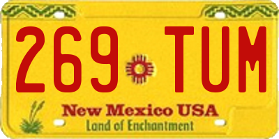 NM license plate 269TUM