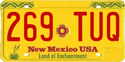 NM license plate 269TUQ