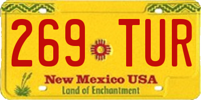NM license plate 269TUR