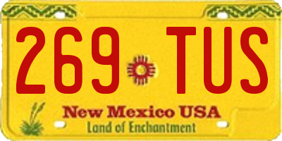NM license plate 269TUS