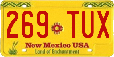 NM license plate 269TUX