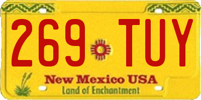 NM license plate 269TUY