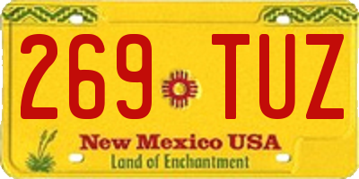 NM license plate 269TUZ