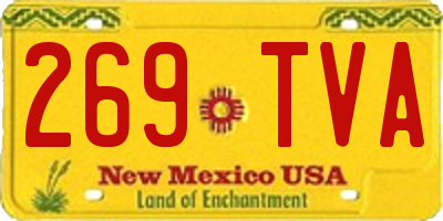 NM license plate 269TVA