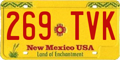 NM license plate 269TVK