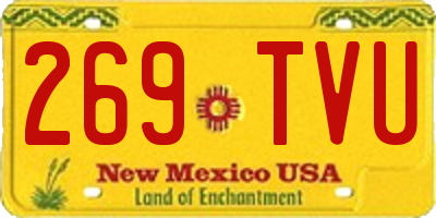 NM license plate 269TVU