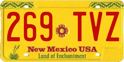 NM license plate 269TVZ