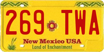 NM license plate 269TWA