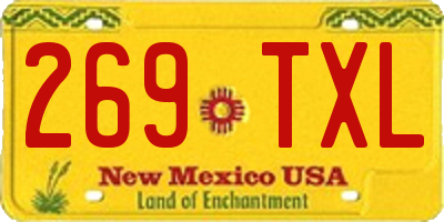 NM license plate 269TXL