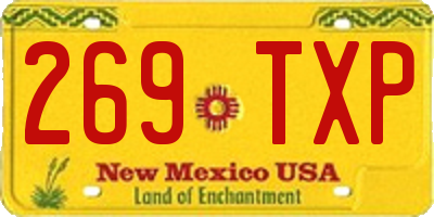 NM license plate 269TXP