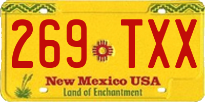 NM license plate 269TXX
