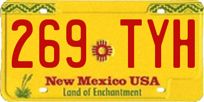 NM license plate 269TYH