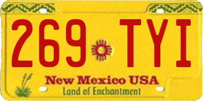 NM license plate 269TYI