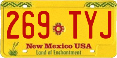 NM license plate 269TYJ