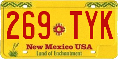 NM license plate 269TYK
