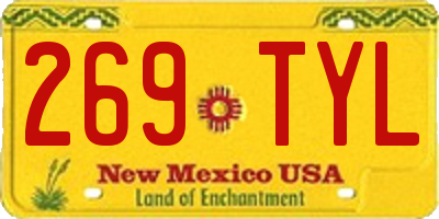 NM license plate 269TYL