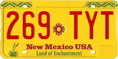 NM license plate 269TYT
