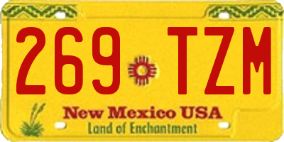 NM license plate 269TZM