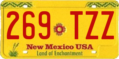 NM license plate 269TZZ