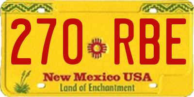 NM license plate 270RBE