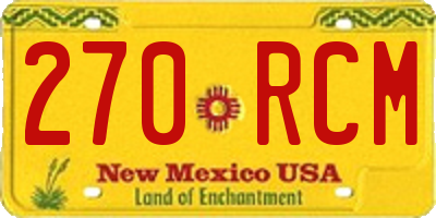 NM license plate 270RCM