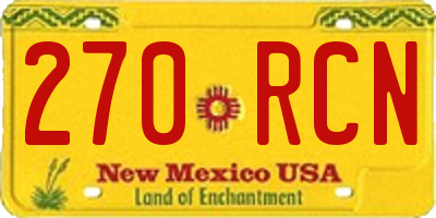 NM license plate 270RCN