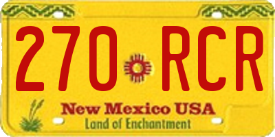NM license plate 270RCR