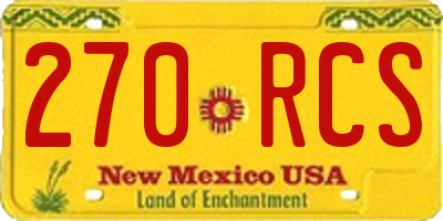 NM license plate 270RCS