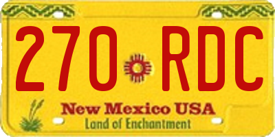NM license plate 270RDC