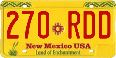 NM license plate 270RDD